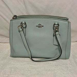 Coach Mint Green Leather Purse
